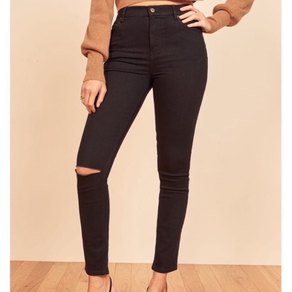 Reformation high rise skinny jeans